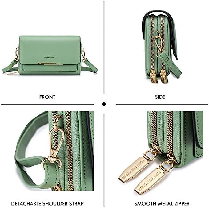 Roulens Small Crossbody Shoulder Bag for Women,Cellphone Bags Card Holder Wallet Purse and Handbags